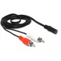 Audio Cable DeLOCK 85808 1.4m 2xRCA 3.5mm Black Red White