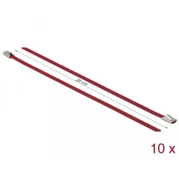 Cable Tie DeLOCK 18777 Steel Red 200mm 10 pcs