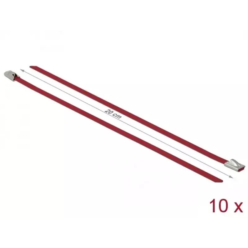 Cable Tie DeLOCK 18777 Steel Red 200mm 10 pcs