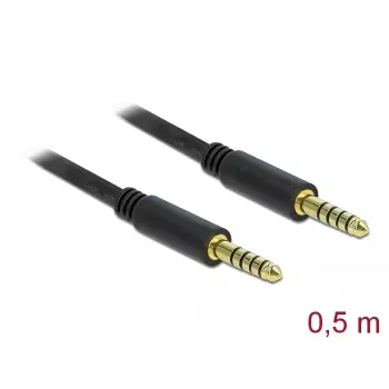 Audio Cable DeLOCK 85790 0.5m 4.4mm Black