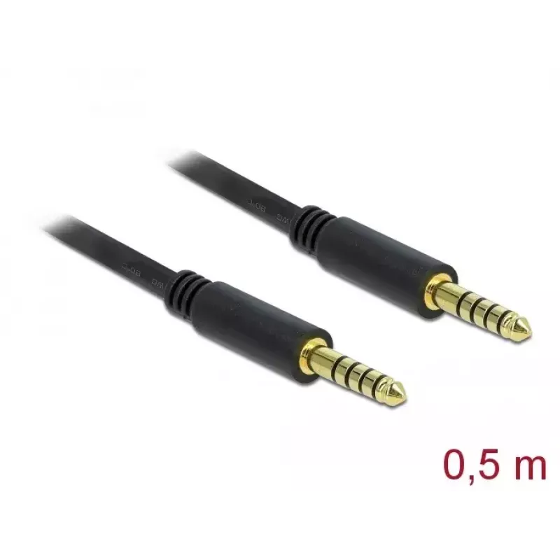Audio Cable DeLOCK 85790 0.5m 4.4mm Black