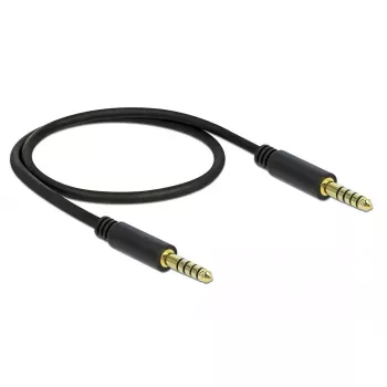 Audio Cable DeLOCK 85790 0.5m 4.4mm Black