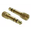 Audio cable DELOCK 85839 — 3.5 mm male to 3.5 mm male, gold-plated contacts, 5 m, AWG 28, black