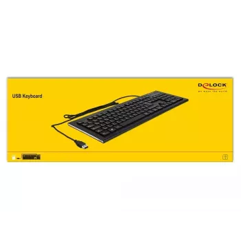 Keyboard DeLOCK 12672 Office USB QWERTZ German Black
