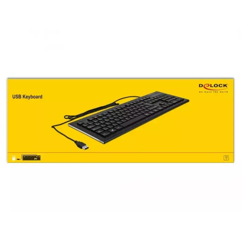 Keyboard DeLOCK 12672 Office USB QWERTZ German Black