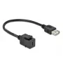 Keystone Module DeLOCK 86384 Flat Black USB C