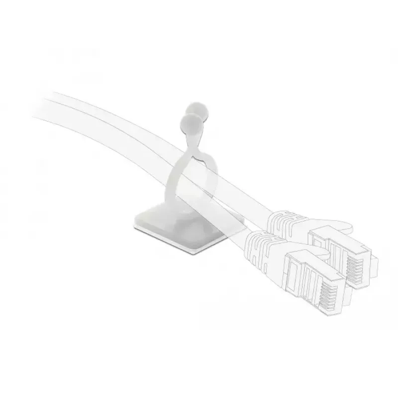 Cable hook DeLOCK 60175 natural 10 pieces