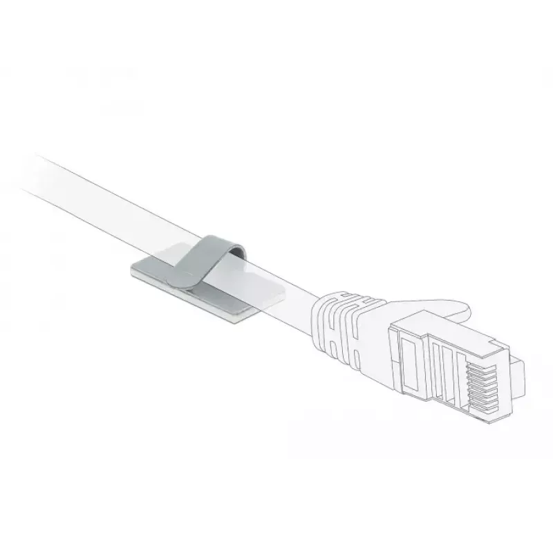 Cable clamp DeLOCK 60184 Satin steel 10 pc(s)