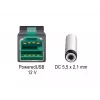 Power Cable DeLOCK 85497 1m PoweredUSB Black