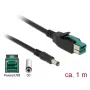 Power Cable DeLOCK 85497 1m PoweredUSB Black