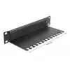 Brush panel DeLOCK 10 inch Cable Management Brush Strip with Cable Support Plate 1U black