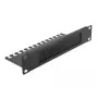 Brush panel DeLOCK 10 inch Cable Management Brush Strip with Cable Support Plate 1U black