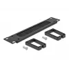 Brush panel DeLOCK 10 inch Cable Management Brush Strip with 2 hooks 1U black