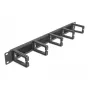 Brush panel DeLOCK 19 inch Cable Management Brush Strip with 5 hooks 1U black