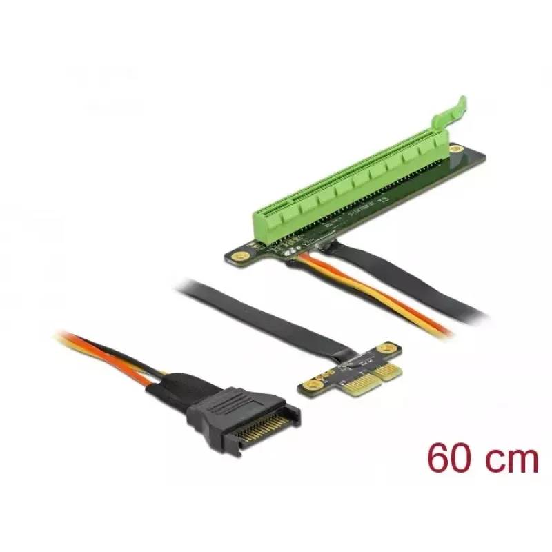 Riser Card DeLOCK PCI Express x1 to x16 with flexible cable 80 cm