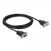 Serial Cable DeLOCK 86603 Black 3 m RS-232 Sub-D9