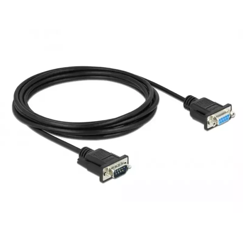 Serial Cable DeLOCK 86603 Black 3 m RS-232 Sub-D9
