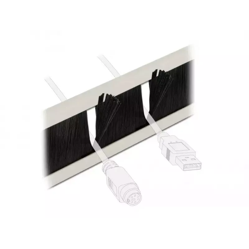 Cable management panel DeLOCK 10 inch Cable Management Brush Strip