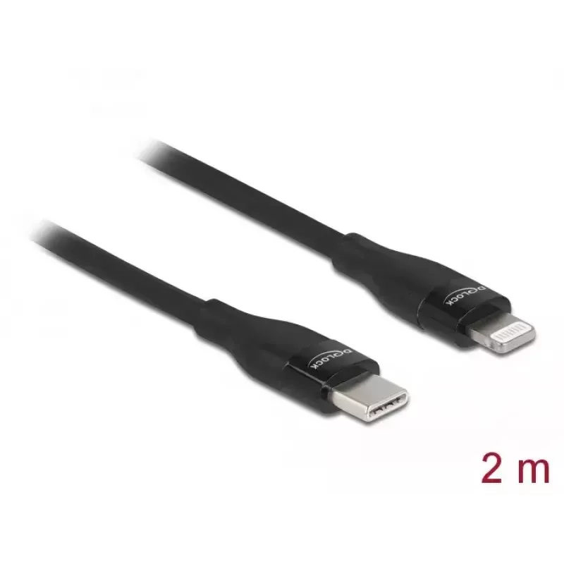 Data and charging cable USB Type-C to Lightning DeLOCK 86638