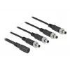 Cable splitter DeLOCK 86588 5.5 x 2.1 mm 1 x female to 4 x male screwable