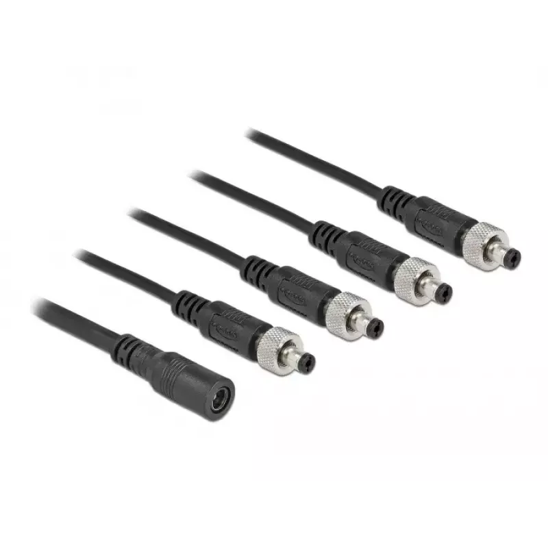 Cable splitter DeLOCK 86588 5.5 x 2.1 mm 1 x female to 4 x male screwable