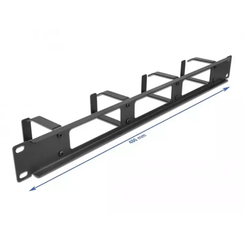 Cable management panel DeLOCK 19 inch 66658 black 1U