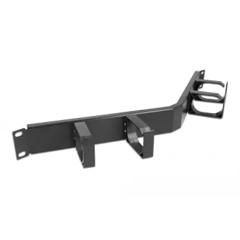 Cable management panel DeLOCK 19 inch 66667 black 1U with hooks