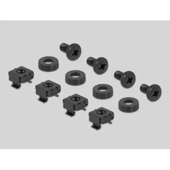 Cable management panel DeLOCK 10 inch Cable support rail 1U black