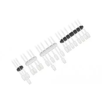 Cable holder DeLOCK 18402 self-adhesive combo set 4 pieces black white