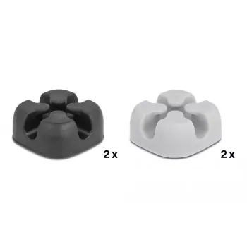 Cable holder DeLOCK cross-shaped self-adhesive 18405