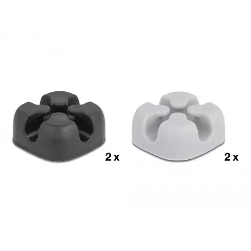 Cable holder DeLOCK cross-shaped self-adhesive 18405