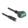 Audio Cable DeLOCK 66295 0.2m 2.5mm Female Terminal Male Black Green
