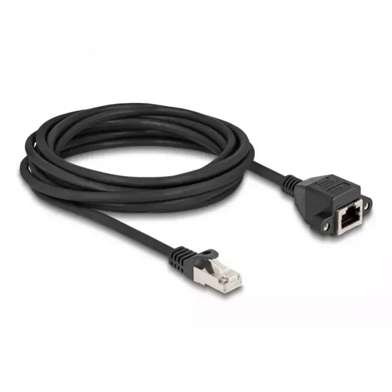 DeLOCK RJ50 Extension Cable male to female S/FTP 5 m black