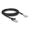 DeLOCK Cable RJ50 male to open wire ends S/FTP 2 m black