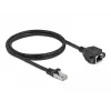 Network Extension Cable DeLOCK S/FTP RJ45 plug to RJ45 jack Cat.6A 1 m black 87001