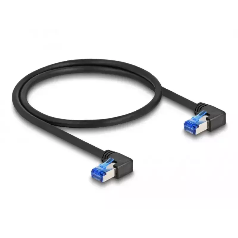 DeLOCK RJ45 Network Cable Cat.6A S/FTP right angled 3 m black