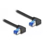 DeLOCK RJ45 Network Cable Cat.6A S/FTP right angled 3 m black