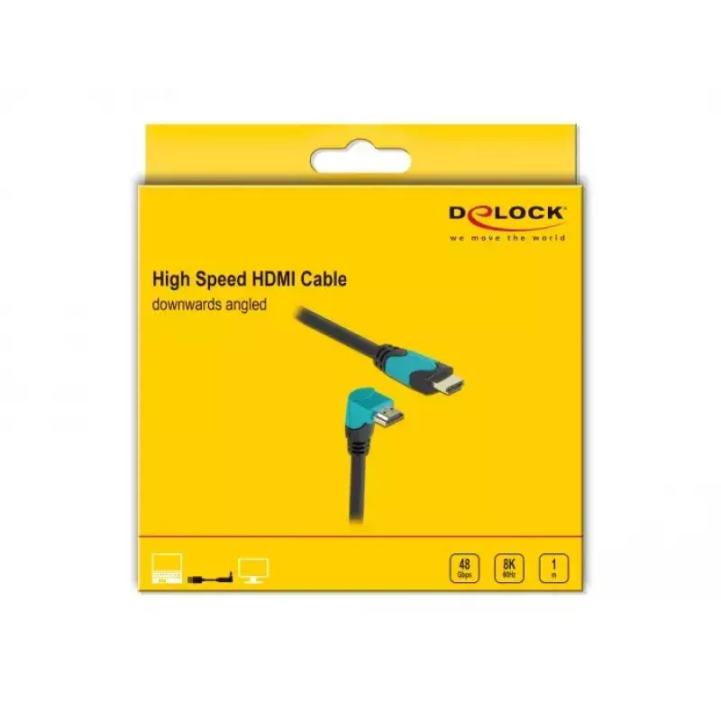 HDMI cable DeLOCK 86991 1 m HDMI Type A Standard Black Blue