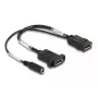 DeLOCK DisplayPort Cable 4K 60 Hz DC feed 0.30 m panel-mount
