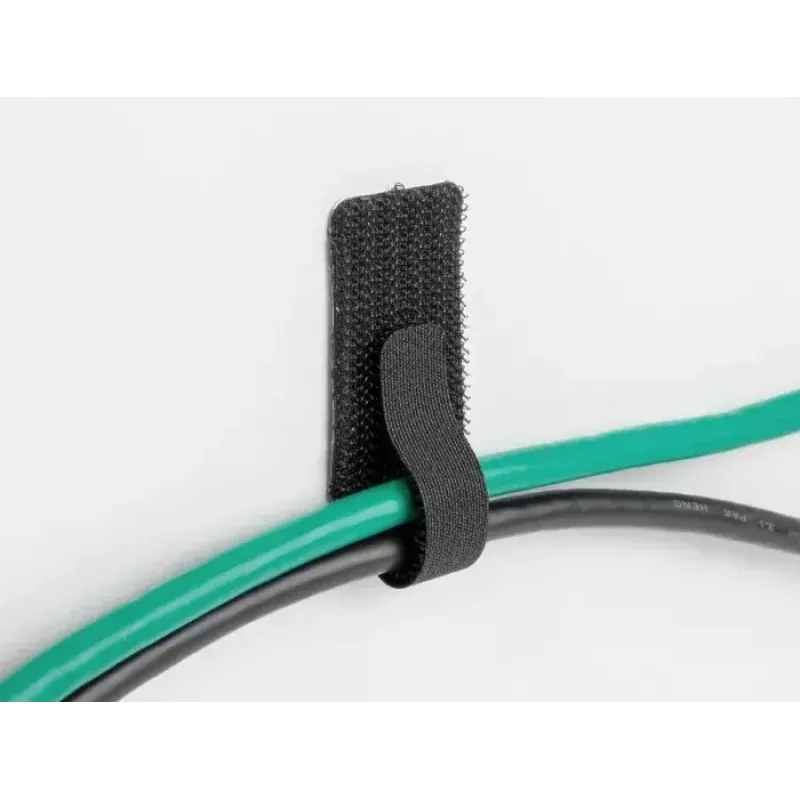 DeLOCK Mini Hook-and-Loop Cable Holder 90mm x 24mm self-adhesive 10 pieces black