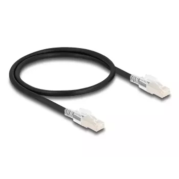 Networking cable DELOCK 80254 Cat6a S/FTP (S-STP) RJ-45 to RJ-45 0.5 m Black
