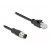 DeLOCK M12 Adapter Cable D-coded 4 pin male to RJ45 male 50 cm