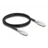 Network cable DELOCK 80255 Cat6a S/FTP (S-STP) RJ-45–RJ-45 Black 1 m
