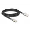 Network cable DELOCK 80256 Cat6a S/FTP (S-STP) RJ-45–RJ-45, 2 m, black