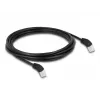 DeLOCK RJ45 Network Cable Cat.6A S/FTP 45° Upwards Angled 5m Black