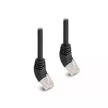 DeLOCK RJ45 Network Cable Cat.6A S/FTP 45° Upwards Angled 5m Black