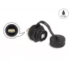 DeLOCK Cable Connector USB 2.0 Type-B female to Type-A female IP68 black