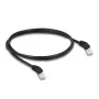 DeLOCK RJ45 Network Cable Cat.6A S/FTP 45° Upwards Angled 1 m Black