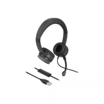 Headset DeLOCK USB Stereo Headset with Cable Remote Control