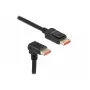 DisplayPort cable DeLOCK 8K 60 Hz 1 m male straight to male 90° downwards angled